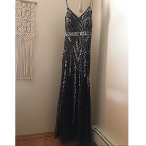 Dark blue glam gown